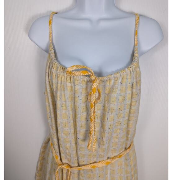 Ace & Jig Jo Jumpall Oyster Adjustable Strap Jumpsuit Speckle Plaid Belted NWT L - Picture 3 of 9